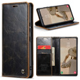 Etui z klapką CASEME do Samsung Galaxy A53 5G, Waxy Textured, czarne / brązowe
