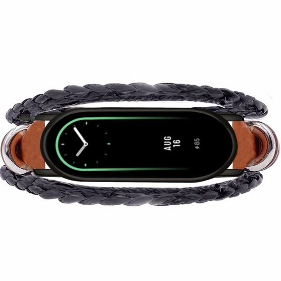 Pasek Skórzany do Xiaomi Smart Band 10 / 9 / 8, Brązowy