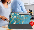 Etui z nadrukiem do Samsung Galaxy Tab S10 FE+ Plus – styl i ochrona w jednym - kwiaty moreli