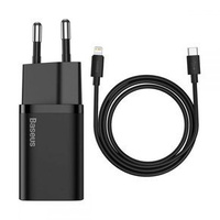 Baseus Super Si QUICK CHARGER PD20W Ładowarka + Kabel Lightning - Czarny