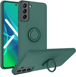 Etui Smooth Ring do Samsung Galaxy S21 FE, Army Green