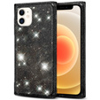 Etui Square Glitter do iPhone 12, Black