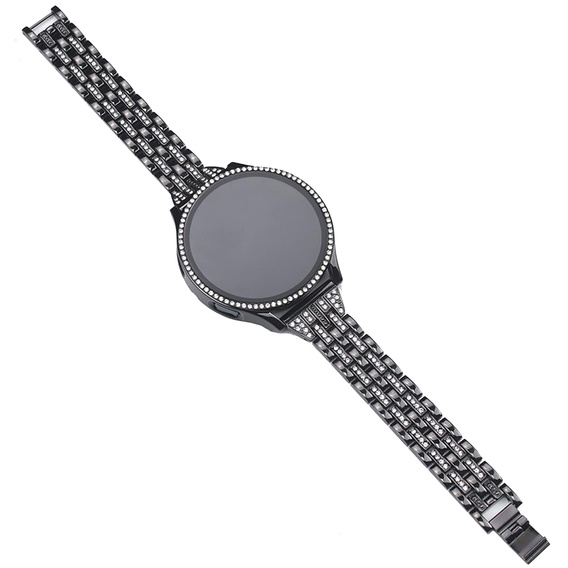 Bransoleta + Etui z wbudowanym szkłem do Samsung Galaxy Watch 4 44mm, Czarna