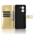 Etui z klapką do Xiaomi Redmi A5, Crazy Horse Wallet, złote