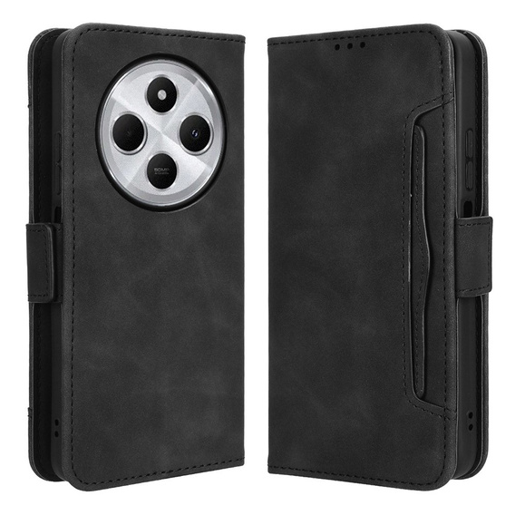 Etui z klapką do Xiaomi Redmi 14C / Xiaomi Poco C75, Card Slot, czarne