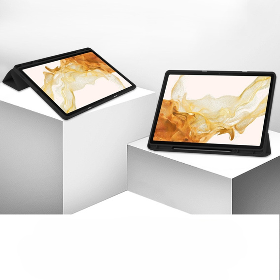 Etui do Samsung Galaxy Tab S9+ z miejscem na rysik, Czarne