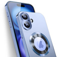 Etui do iPhone 16, Dual Glass, do Magsafe, niebieskie