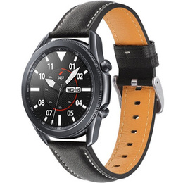 Pasek Skórzany Uniwersalny 20mm, ze srebrną klamrą, Czarny