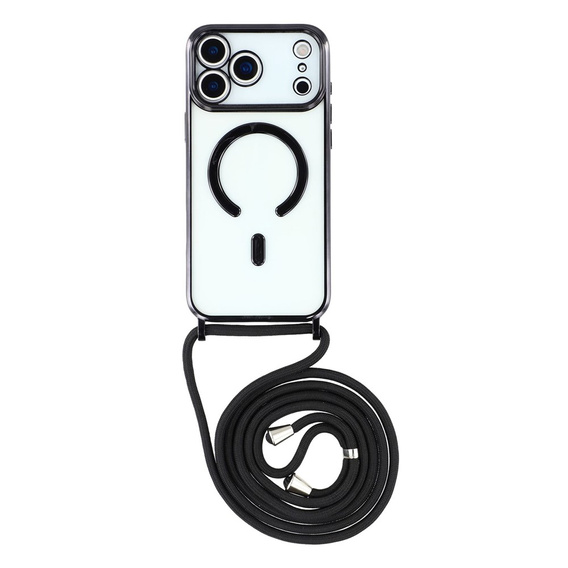 Etui do iPhone 17 Pro Max, Electro MagSafe, czarne + Smycz