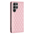 Etui z klapką do Samsung Galaxy S25 Ultra, Wallet, BINFEN COLOR, różowe