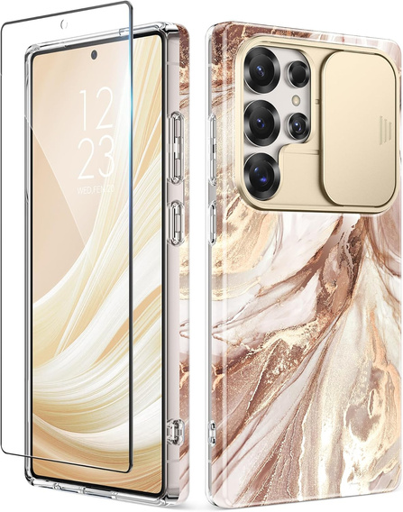Etui GVIEWIN do Samsung Galaxy S25 Ultra – Topaz/Gold