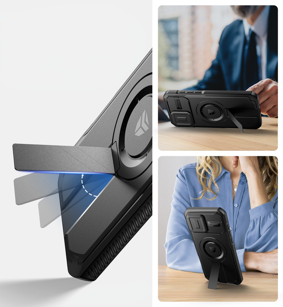 Etui Dexnor do iPhone 16 Pro Max – przesuwana magnetyczna osłona aparatu