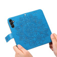 Etui z klapką do Samsung Galaxy A14 4G/5G, Mandala, niebieskie