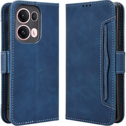 Etui z klapką do Oppo Reno 13 Pro, Card Slot, granatowe