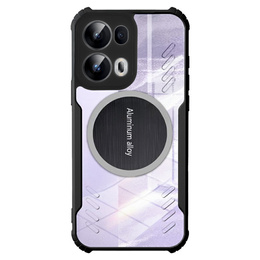 Etui do Oppo Reno 13 Pro, z blaszką magnetyczne, przezroczyste / czarne