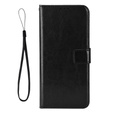 Etui z klapką do Infinix Hot 50 4G, Crazy Horse Wallet, czarne