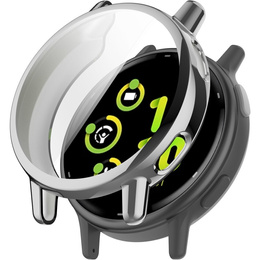 2w1 Etui z Osłoną na ekran do Garmin Vivoactive 5, Srebrne