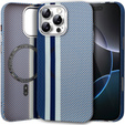 Etui do iPhone 16 Pro Max, Carbon Fiber MagSafe, niebieskie