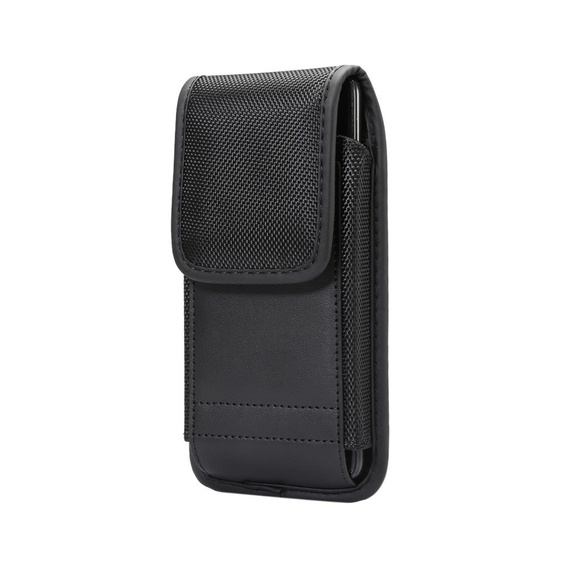 Pionowa Kabura Oxford Cloth do Telefonów 6.4 cala - Black