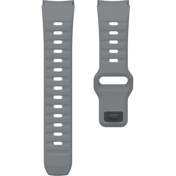 Pasek Silikonowy do Samsung Galaxy Watch 4/5/6/7/FE 40/42/43/44/45/46/47mm, Ciemny Szary