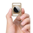 Etui do Apple AirTag, aluminiowe, z karabińczykiem, złote
