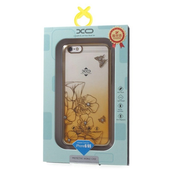 Etui do iPhone 6s / iPhone 6, Yellow / Flower&Butterfly