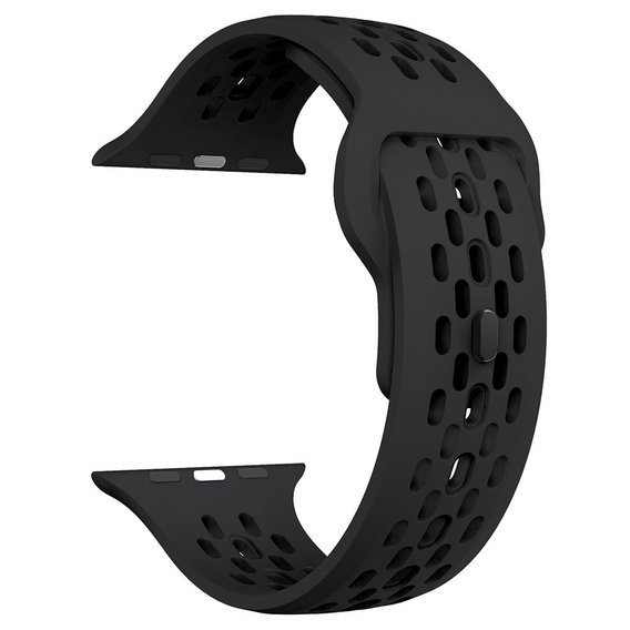 Pasek Silikonowy do Apple Watch 1/2/3/4/5/6/7/8/9/10/11/SE Ultra 1/2/3 42/44/45/46/49mm, Czarny