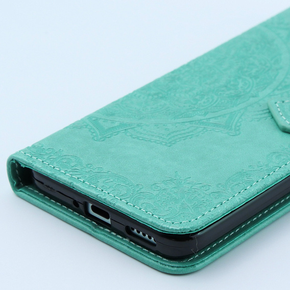 Etui z klapką do Xiaomi 13T / 13T Pro, Mandala, zielone