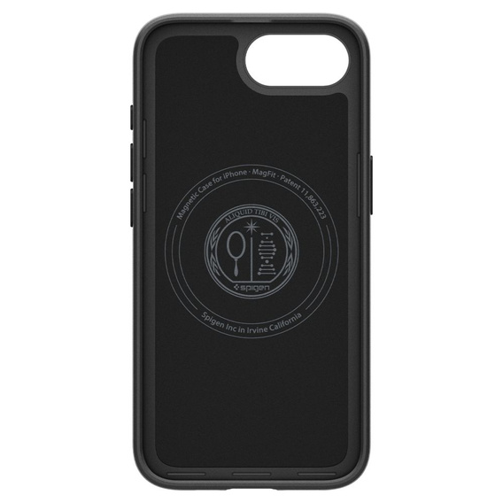Etui Spigen do iPhone 16E, Thin Fit Mag, czarne + Szkło hartowane 9H