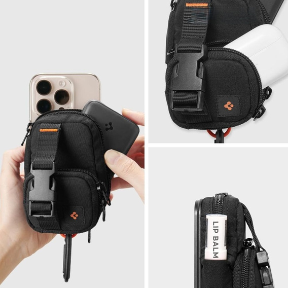 Organizer magnetyczny SPIGEN Snap Zip MagSafe Pouch - Black