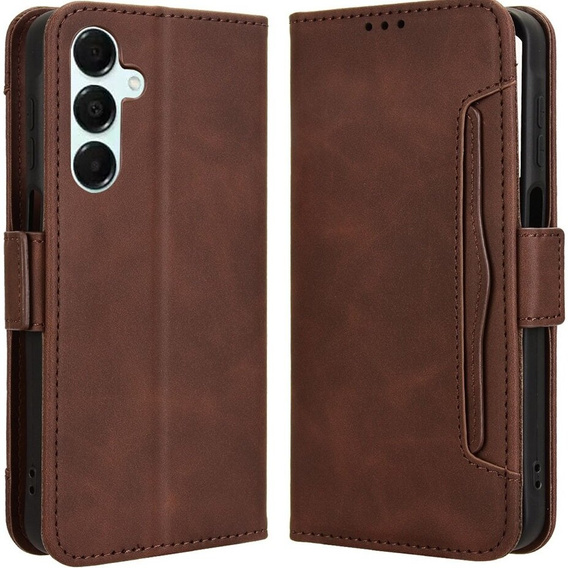 Etui z klapką do Samsung Galaxy A16 / A16 5G, Card Slot, brązowe