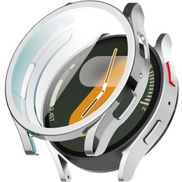 2w1 Etui z Osłoną na Ekran do Samsung Galaxy Watch 7 40mm, Srebrne