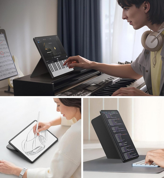 SURITCH magnetyczny stojak składany do iPad Pro 13" M4 2024, lekki i elegancki – czarny