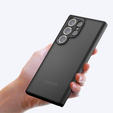 Etui do Samsung Galaxy S24 Ultra, Fusion Hybrid, z ochroną aparatu, przezroczyste / czarne