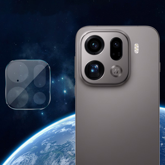 2x Szkło hartowane na aparat ERBORD do Oppo Find X9 Pro, Przezroczyste