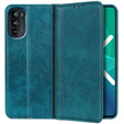 Etui z klapką do Motorola Moto G52 / G82 5G, Split Leather, zielone