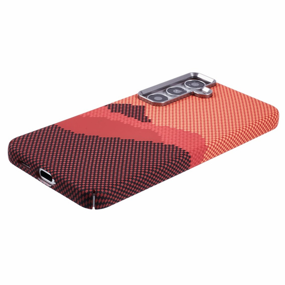 Etui do Samsung Galaxy S25+ Plus, Carbon Fiber MagSafe, pomarańczowe