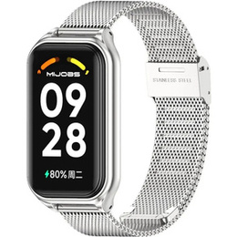 Bransoleta Milanese do Xiaomi Redmi Smart Band 2 / Xiaomi Smart Mi Band 8 Active, Srebrna