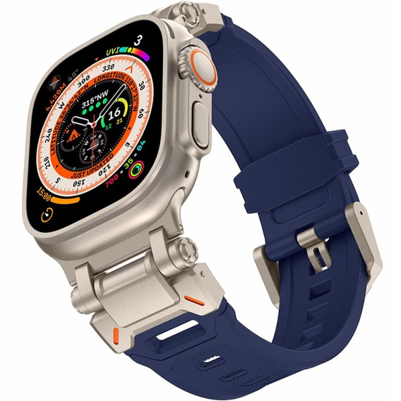 Pasek ERBORD ProTech do Apple Watch 1/2/3/4/5/6/7/8/9/10/11/SE Ultra 1/2/3 42/44/45/46/49mm, Niebieski
