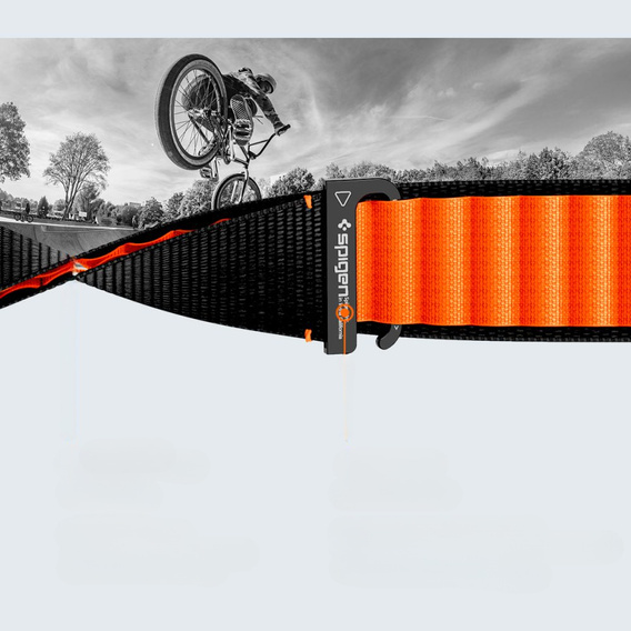 Pasek Spigen WBF1 Band do Apple Watch 1/2/3/4/5/6/7/8/9/10/11/SE/Ultra 1/2/3 42/44/45/46/49mm – Czarny / Pomarańczowy