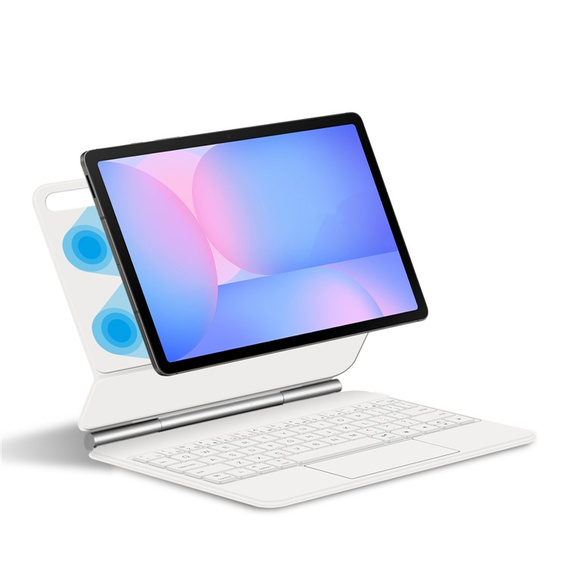 Etui z klawiaturą do Samsung Galaxy Tab S10 FE Magnetic Keyboard Touchpad - białe