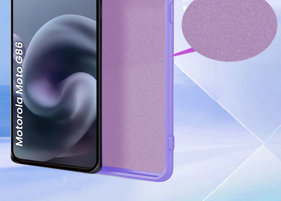 Etui do Motorola Moto G86 5G, Silicone Lite, do MagSafe, fioletowe