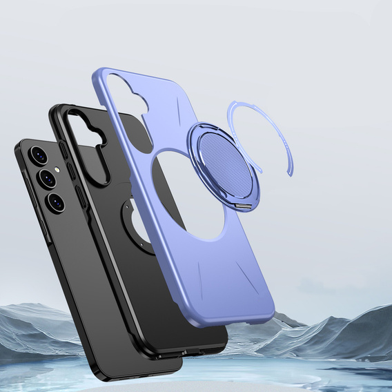 Etui do Samsung Galaxy A57 5G, z podstawką, do MagSafe, fioletowe