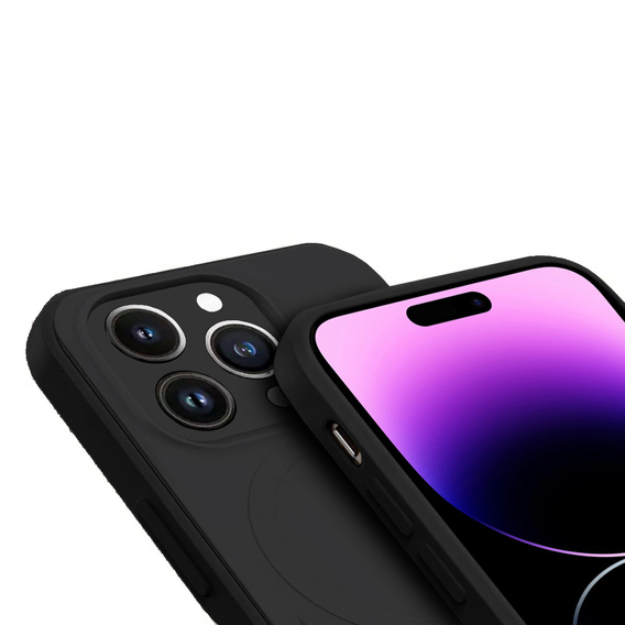 Etui Silicone Mag Cover do iPhone 14 Pro, Black