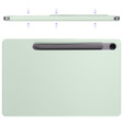 Magnetyczne etui origami do Samsung Galaxy Tab S10 Lite / S10 FE / S9 FE / S9 – jasnozielone