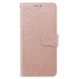 Etui z klapką do Xiaomi Poco X6 Pro 5G, Butterfly, różowe rose gold