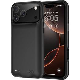 Etui z Baterią 6000mAh do iPhone 17 Pro, czarne