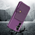 Etui do Samsung Galaxy S23 FE, Card Holder Kickstand, fioletowe