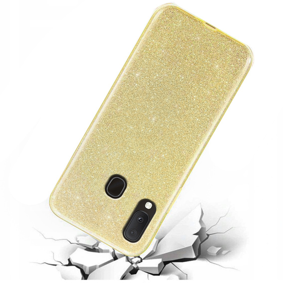 Etui Glitter Case do Samsung Galaxy A20E, Gold