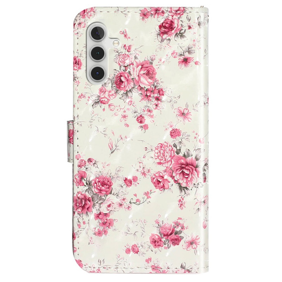 Etui z klapką do Samsung Galaxy A35 5G, Wallet, Roses białe